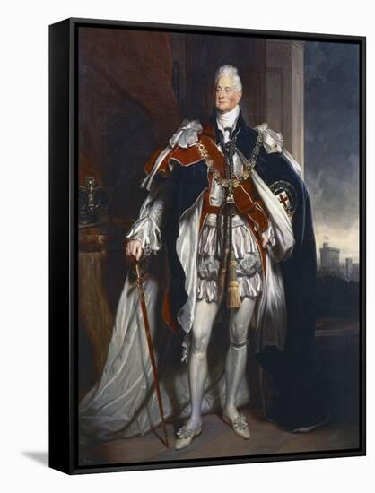 Portrait of King William IV, Copy after Sir Martin Archer Shee, 1844-George Peter Alexander Healy-Framed Stretched Canvas