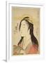 Portrait of Kisegawa of Matsubaya, C.1796, (Woodblock Print)-Kitagawa Utamaro-Framed Giclee Print