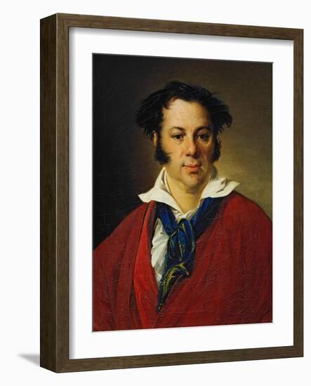 Portrait of Konstantin Ravich, 1823-Vasili Andreyevich Tropinin-Framed Giclee Print