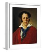 Portrait of Konstantin Ravich, 1823-Vasili Andreyevich Tropinin-Framed Giclee Print