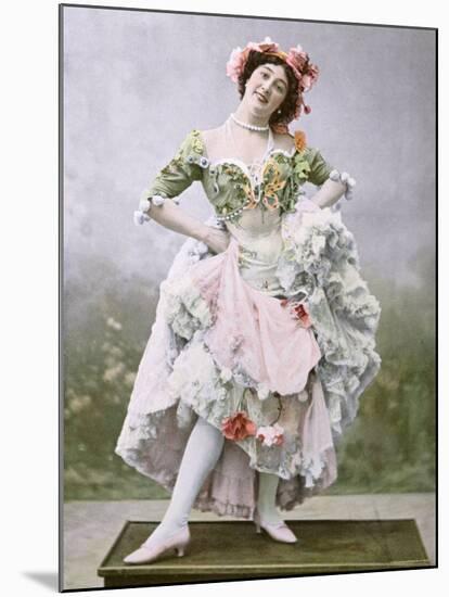 Portrait of 'La Belle Otero' as Mercedes in Une Fete a Seville, Theatre Marigny, Paris, 1900-Paul Boyer-Mounted Photographic Print