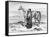 Portrait of Lady Anne Blunt (1837-1917) in Arab Costume with an Arab Horse, Frontispiece to Her…-null-Framed Stretched Canvas