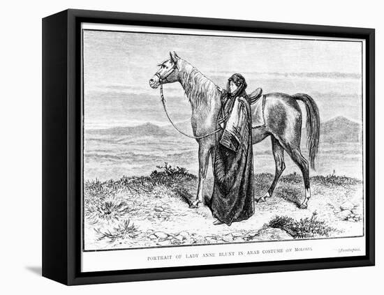 Portrait of Lady Anne Blunt (1837-1917) in Arab Costume with an Arab Horse, Frontispiece to Her…-null-Framed Stretched Canvas