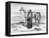 Portrait of Lady Anne Blunt (1837-1917) in Arab Costume with an Arab Horse, Frontispiece to Her…-null-Framed Stretched Canvas