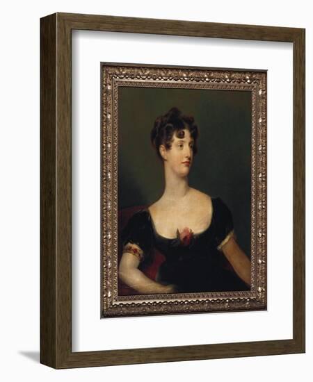 Portrait of Lady Beresford, Seated, Half-Length in a Black Dress Decorated with a Rose-Thomas Lawrence-Framed Giclee Print