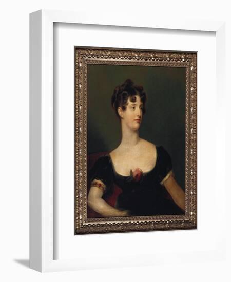 Portrait of Lady Beresford, Seated, Half-Length in a Black Dress Decorated with a Rose-Thomas Lawrence-Framed Giclee Print