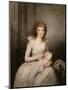 Portrait of Lady Boynton, Seated in White Costume with Her Child, in an Interior-Vincente Carducho-Mounted Giclee Print