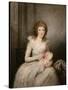 Portrait of Lady Boynton, Seated in White Costume with Her Child, in an Interior-Vincente Carducho-Stretched Canvas