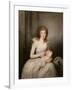 Portrait of Lady Boynton, Seated in White Costume with Her Child, in an Interior-Vincente Carducho-Framed Giclee Print