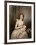 Portrait of Lady Boynton, Seated in White Costume with Her Child, in an Interior-Vincente Carducho-Framed Giclee Print