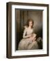 Portrait of Lady Boynton, Seated in White Costume with Her Child, in an Interior-Vincente Carducho-Framed Giclee Print