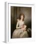 Portrait of Lady Boynton, Seated in White Costume with Her Child, in an Interior-Vincente Carducho-Framed Giclee Print