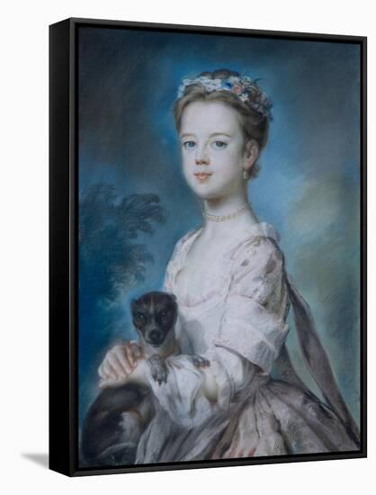 Portrait of Lady Charlotte Boyle-George Knapton-Framed Stretched Canvas