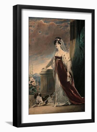 Portrait of Lady Eleanor Egerton, C.1820-Alfred-edward Chalon-Framed Giclee Print