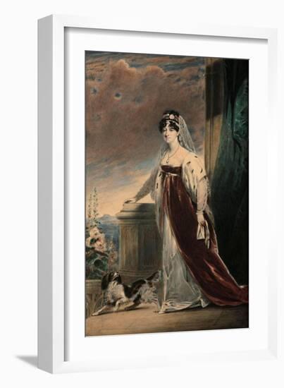 Portrait of Lady Eleanor Egerton, C.1820-Alfred-edward Chalon-Framed Giclee Print