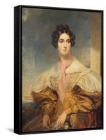 Portrait of Lady Georgiana Clinton-George Clint-Framed Stretched Canvas