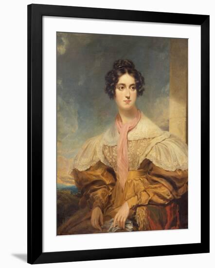 Portrait of Lady Georgiana Clinton-George Clint-Framed Giclee Print