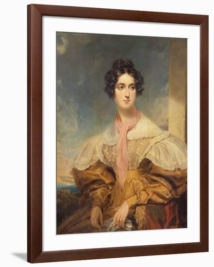 Portrait of Lady Georgiana Clinton-George Clint-Framed Giclee Print