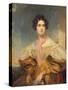 Portrait of Lady Georgiana Clinton-George Clint-Stretched Canvas