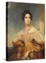 Portrait of Lady Georgiana Clinton-George Clint-Stretched Canvas