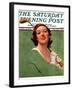 "Portrait of Lady Golfer," Saturday Evening Post Cover, April 22, 1933-Penrhyn Stanlaws-Framed Giclee Print