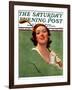 "Portrait of Lady Golfer," Saturday Evening Post Cover, April 22, 1933-Penrhyn Stanlaws-Framed Giclee Print