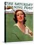 "Portrait of Lady Golfer," Saturday Evening Post Cover, April 22, 1933-Penrhyn Stanlaws-Stretched Canvas