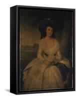 Portrait of Lady Gordon-Romney-Framed Stretched Canvas