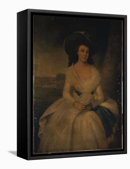 Portrait of Lady Gordon-Romney-Framed Stretched Canvas