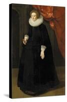 Portrait of Lady Harbord, C.1630-null-Stretched Canvas