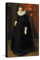 Portrait of Lady Harbord, C.1630-null-Stretched Canvas