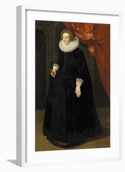 Portrait of Lady Harbord, C.1630-null-Framed Giclee Print