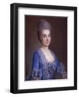 Portrait of Lady in Blue-Francois Hubert Drouais-Framed Giclee Print