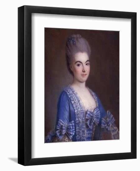 Portrait of Lady in Blue-Francois Hubert Drouais-Framed Giclee Print