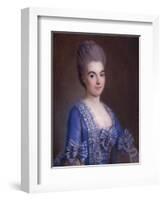 Portrait of Lady in Blue-Francois Hubert Drouais-Framed Giclee Print