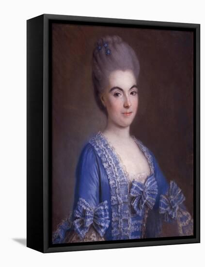 Portrait of Lady in Blue-Francois Hubert Drouais-Framed Stretched Canvas