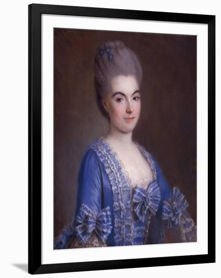 Portrait of Lady in Blue-Francois Hubert Drouais-Framed Giclee Print