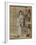 Portrait of Lady in Kimono with Fan-null-Framed Photographic Print