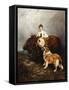 Portrait of Lady Margaret Douglas-Home with a Shetland Pony and a Collie-John Emms-Framed Stretched Canvas