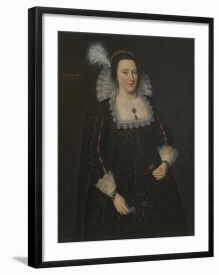 Portrait of Lady Margaret Livingstone, 2nd Countess of Wigtown-Adam de Colone-Framed Premium Giclee Print