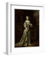 Portrait of Lady Philippina Staunton, Wife of Roelof Van Arkel, Lord of Burgst-Caspar Netscher-Framed Art Print