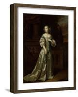 Portrait of Lady Philippina Staunton, Wife of Roelof Van Arkel, Lord of Burgst-Caspar Netscher-Framed Art Print