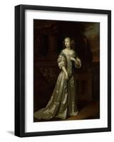 Portrait of Lady Philippina Staunton, Wife of Roelof Van Arkel, Lord of Burgst-Caspar Netscher-Framed Art Print
