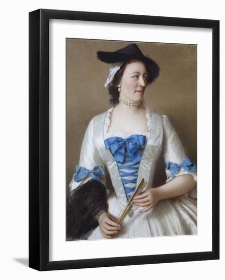 Portrait of Lady Tyrell-Jean-Etienne Liotard-Framed Giclee Print