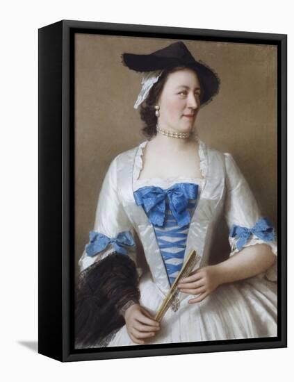 Portrait of Lady Tyrell-Jean-Etienne Liotard-Framed Stretched Canvas