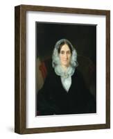 Portrait of Lady with Lacy Headdress (Possibly Sarah Hannah Butterfield), C.1845-null-Framed Giclee Print