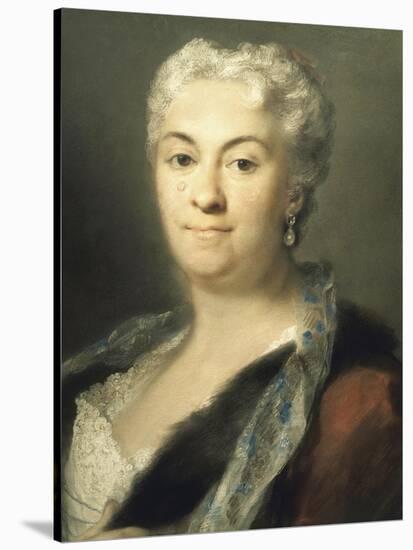 Portrait of Lady-Rosalba Carriera-Stretched Canvas