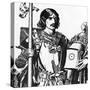 Portrait of Lancelot Du Lac, Illustration from 'The Story of the Champions of the round Table', 190-Howard Pyle-Stretched Canvas