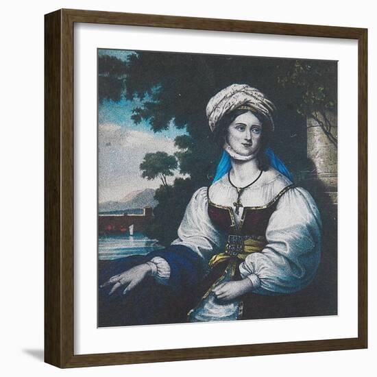 Portrait of Laskarina Bouboulina, 1830-Adam Friedel-Framed Giclee Print