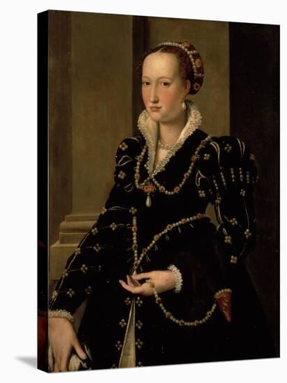 Portrait of Laudomia de Medici-Agnolo Bronzino-Stretched Canvas